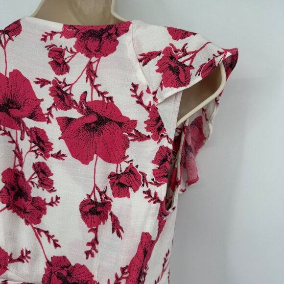 Free People dress XS French Quarter Floral True Wrap Mini Ruffle Boho Bohemian - Picture 9 of 13